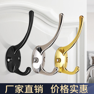 挂衣钩家用壁挂衣帽钩卧室衣服锌合金单钩小双钩卫生间浴室挂衣钩-阿里巴巴