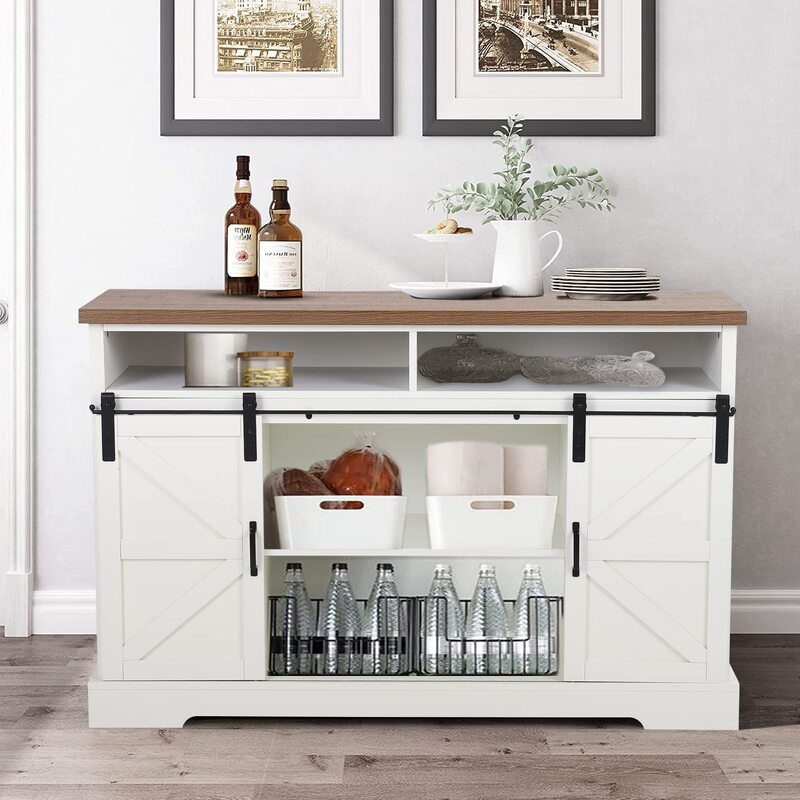 Guangzhou Factory Sideboard Kitchen Storage Cabinet Living Room Simple American Storage Cabinet Can Be Push-Pull Door