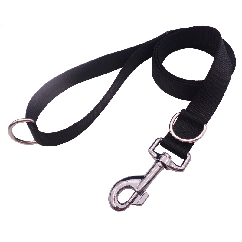 Entrenamiento de perros con cuerda de tracción para mascotas de nylon simple doble D hebilla cuerda de paseo ajustable etiqueta personalizada cadena de perro