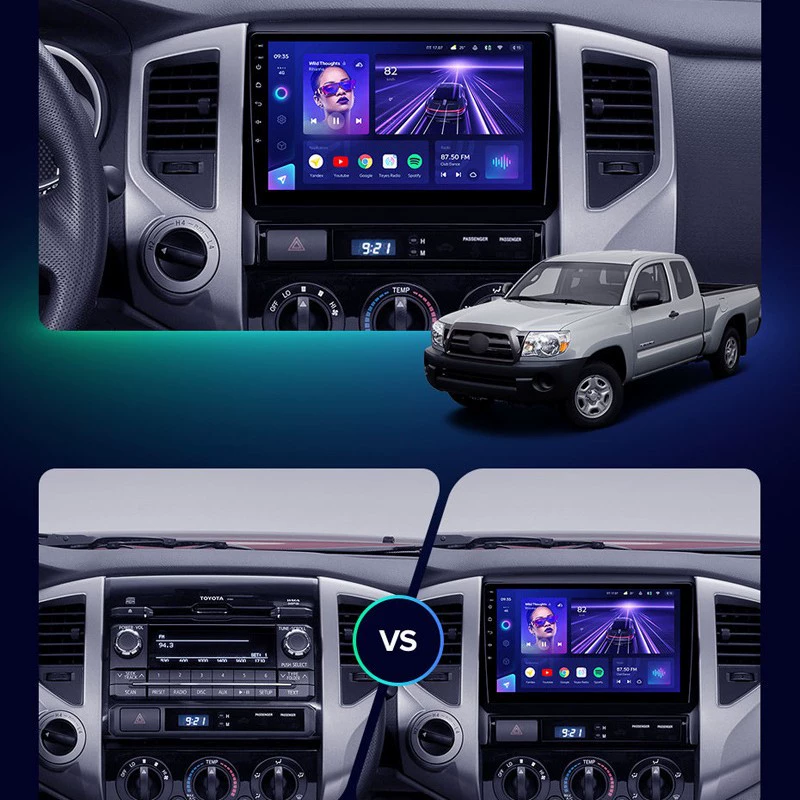 Подходит для Toyota 2005-2013 Takuma, Android мультимедийная система с большим экраном, камера заднего вида, Bluetooth GPS навигация «всё в одном»