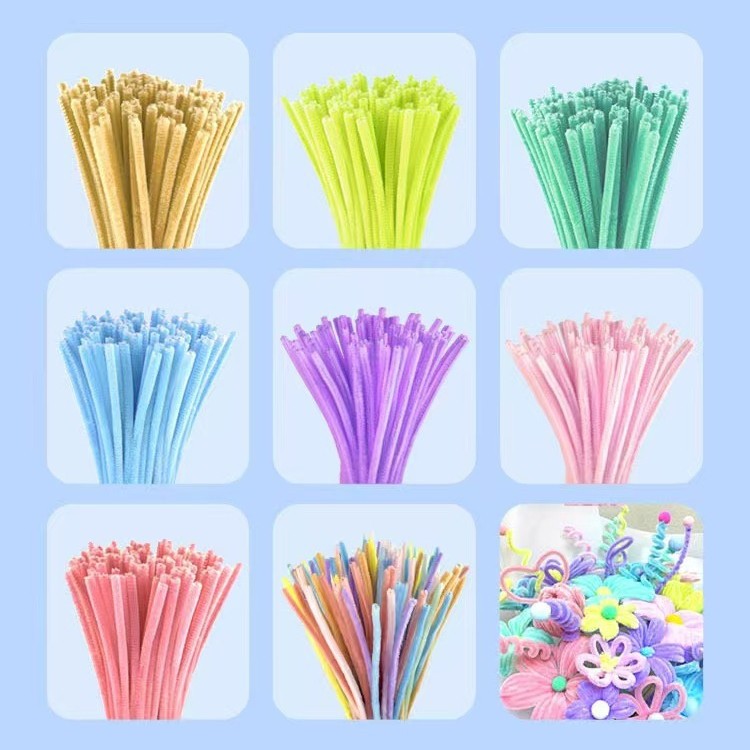 Varilla retorcida Cifrado Macaron Color Cifrado Mano Raíz de pelo hecho a mano Juguetes de bricolaje para niños Ramo de arte Material Paquete de lana