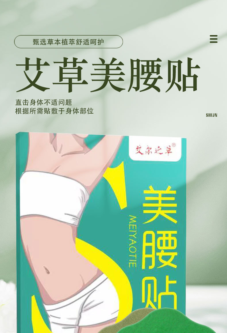 Moxa Waist Patch Herbal Warm Compress 12 Patches per Box for Waist Area overview
