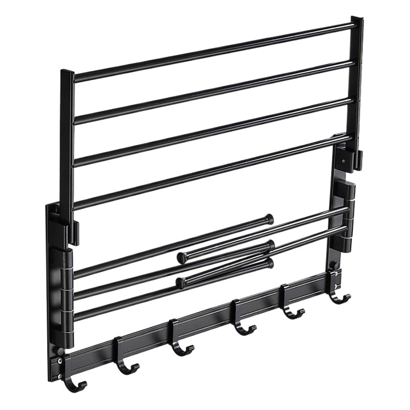 Directo de fábrica plegable toalla rack Punch-libre giratorio percha baño inodoro almacenamiento toalla rack