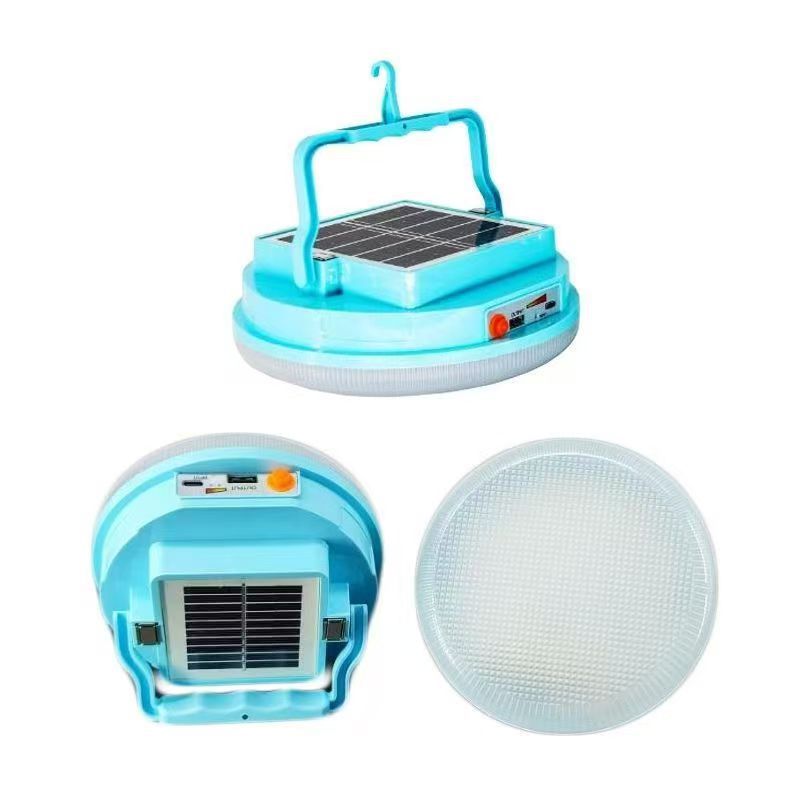 Lámpara solar recargable led móvil mercado nocturno estando lámpara camping lámpara de apagón doméstica lámpara de iluminación de emergencia