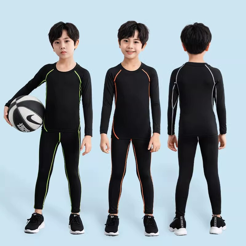 Children's Tight Clothes Training Clothes Children's Quick-Dry Clothes Fitness Clothes Autumn and Winter Bottoming Basketball Football Swimsuit Sports Suit Children's Tight Clothes Training Clothes Children's Quick-Dry Clothes Fitness Clothes Autumn and Winter Bottoming Basketball Football Swimsuit Sports Suit