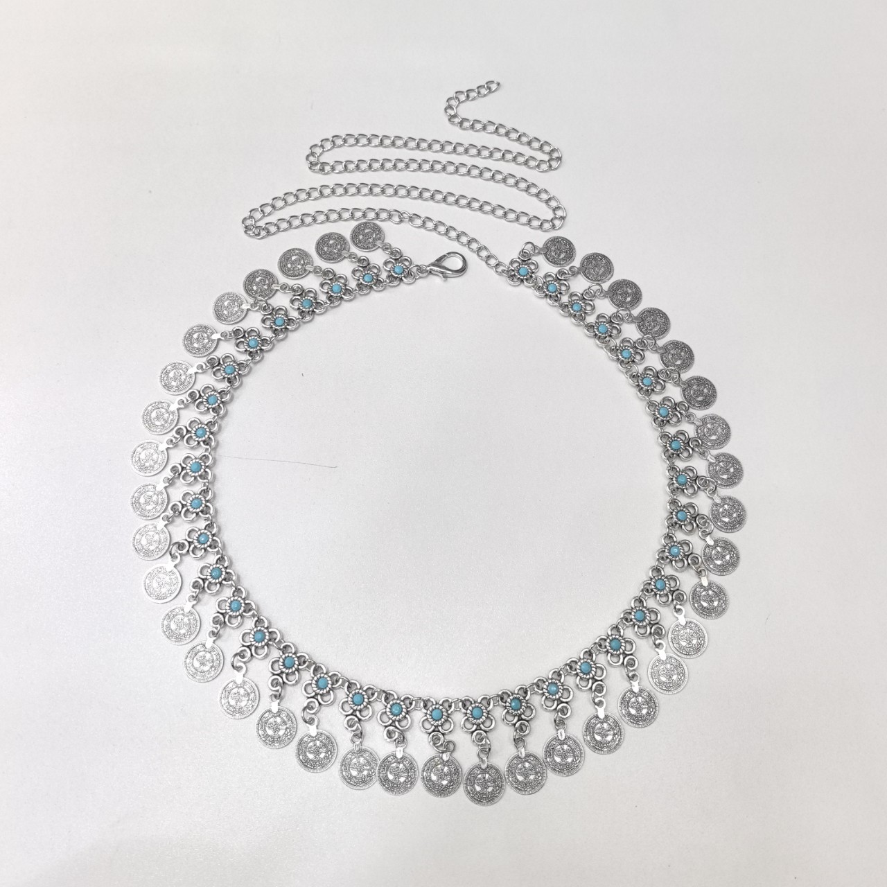 复古民族风钱币流苏腰链少数民族表演服藏族舞蹈演出服装配饰饰品