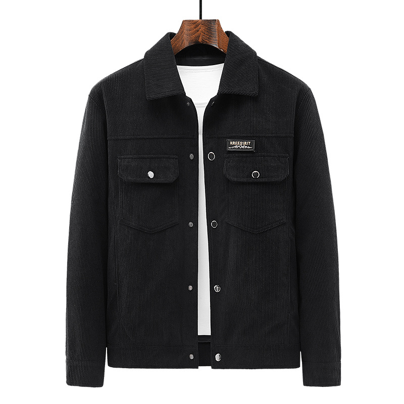 Men's Clothing spring and autumn men's jacket thin corduroy coat men's baseball collar casual tops_voghion.com