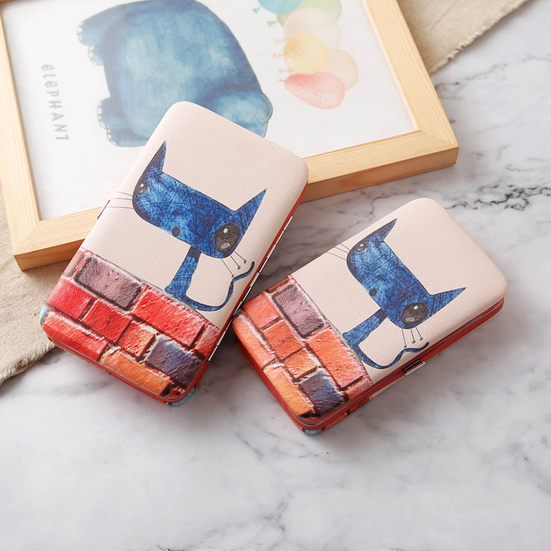 Japanese cartoon cat small wallet women's small cute folding change card bag 2024 new girl student wallet
