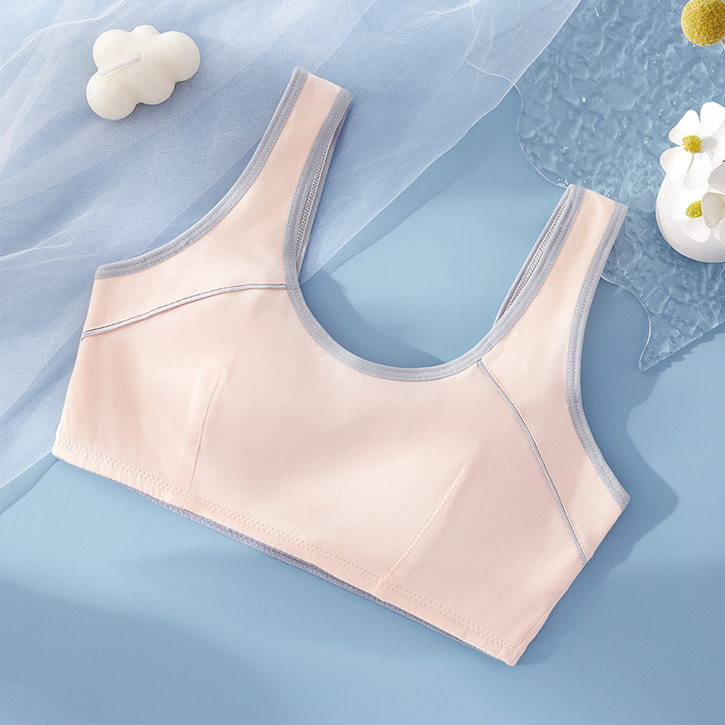 Niñas ropa interior algodón juventud desarrollo Período de las niñas sujetador la escuela secundaria estudiantes deportes chaleco ropa interior verano