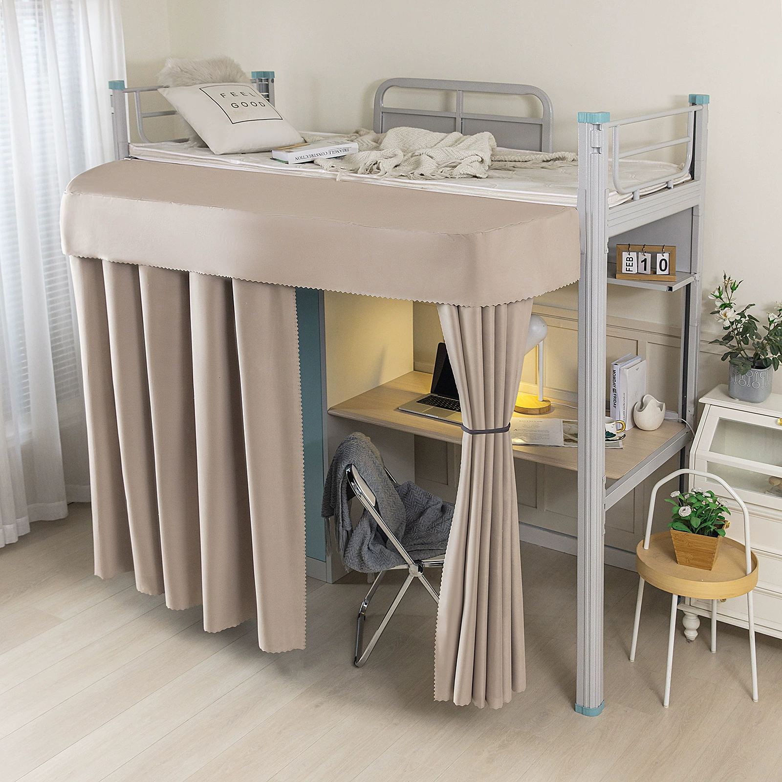 Нижняя кровать занавеска Нижняя кровать занавеска Нижняя кровать Нижняя кровать сплошная минималистская розовая занавеска для девочек