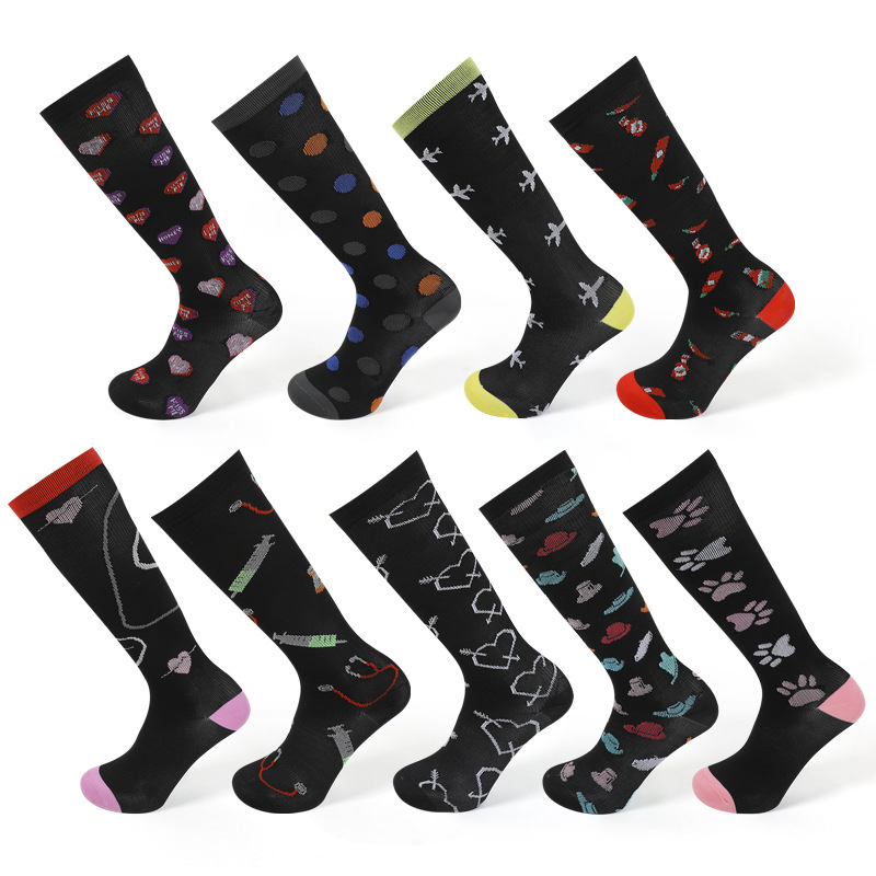 Cross-Border Socks for Men and Women, New Fashionable Sports Muscle Socks, Skin-Friendly, Soft Leggings, Sports Socks, Ready-Made Manufacturers Wholesale