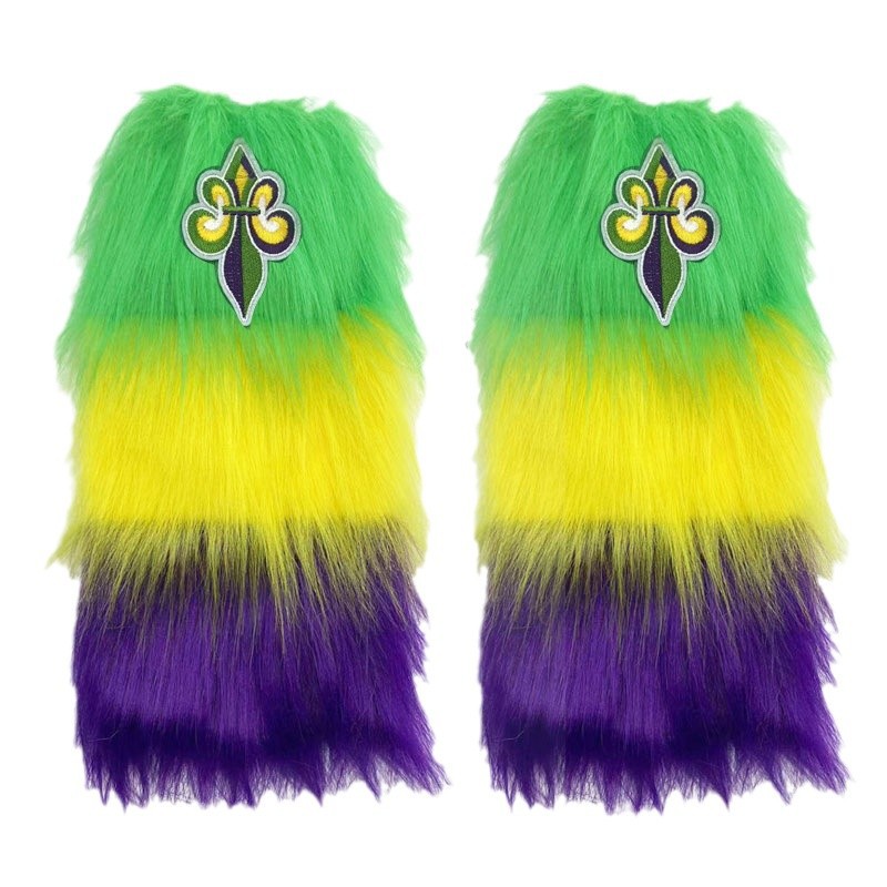 2025 Mardi Gras fiesta de carnaval Brasil Halloween fiesta de carnaval tricolor correa de pelo conjunto de corbata