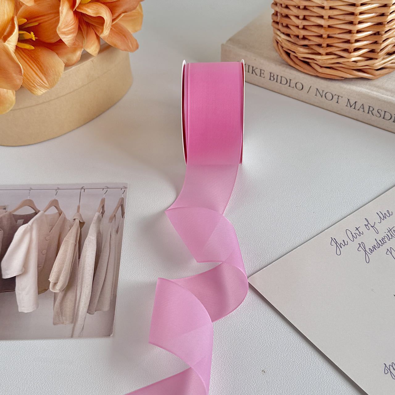 3.8cm rosa oscuro gelatina 20 yardas