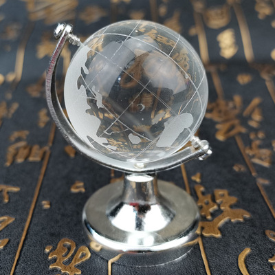 晶韵厂家水晶地球创意水晶工艺品桌面摆件浦江水晶礼品货期保障