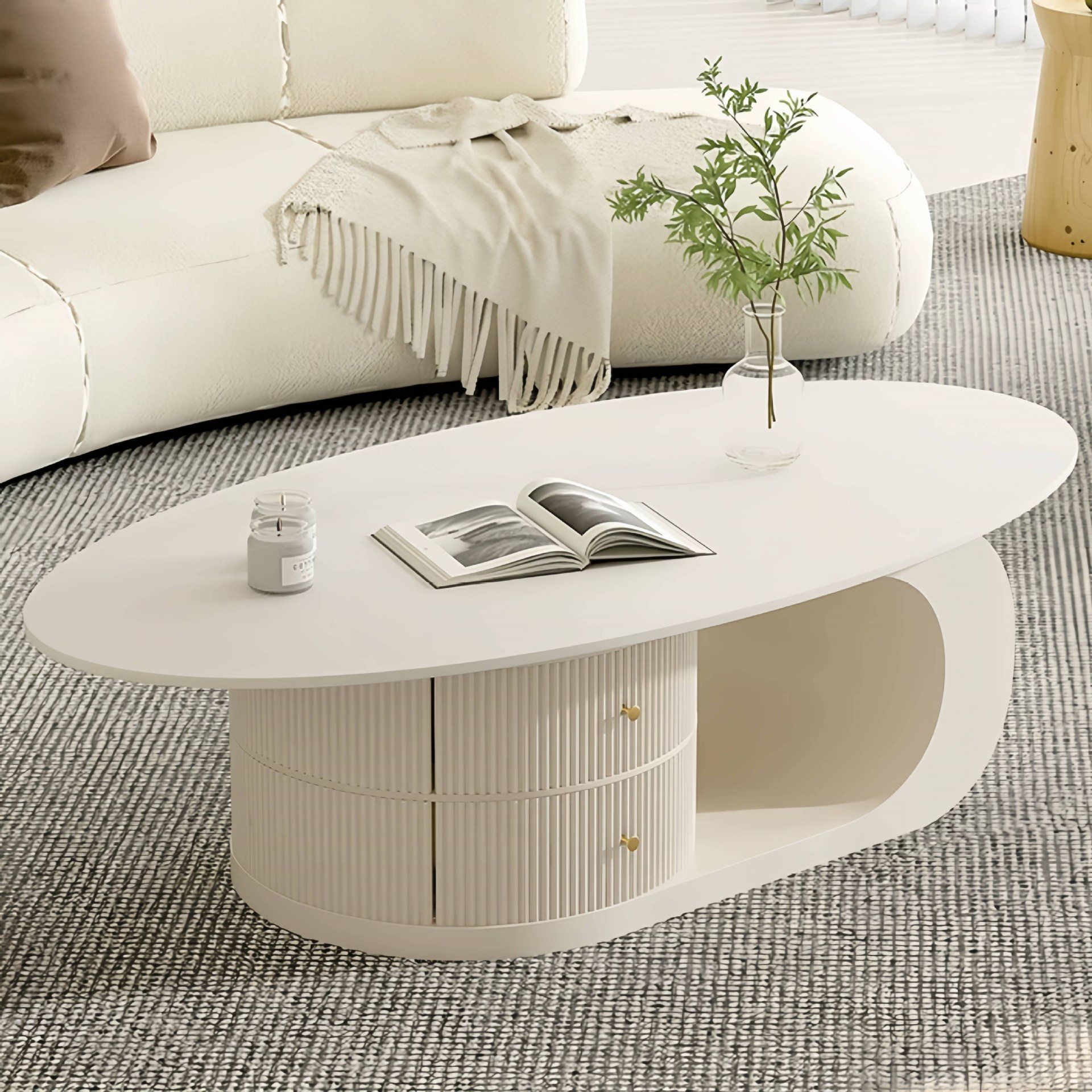 유백색 베이스 + 순백색 슬레이트