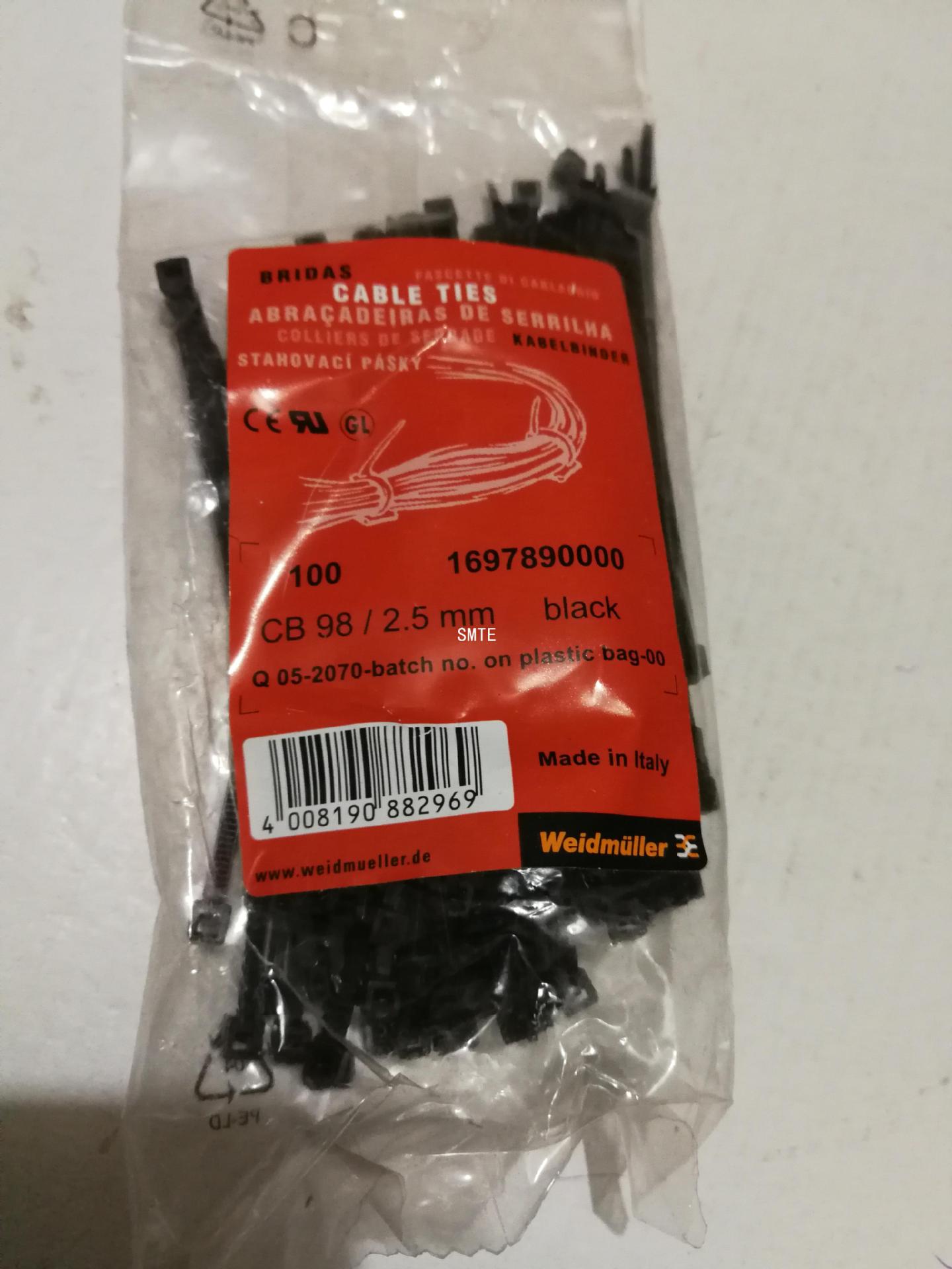 CB 98/2.6mm BLACK 黑色电缆扎带 100只请联系客服再下单