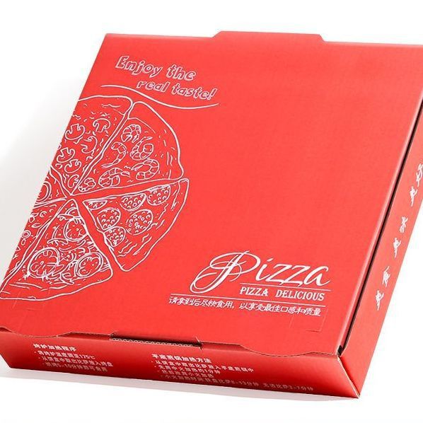 Caja de pizza Caja de embalaje de alimentos Caja de pizza comercial Caja vacía para llevar Caja kraft Caja de avión colorida Caja al por mayor