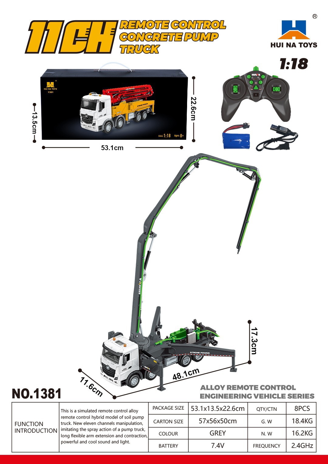 Suministro 1: 14 modelo de vehículo de ingeniería de aleación de control remoto simulación de excavadora camión de descarga mezclador juguetes para niños