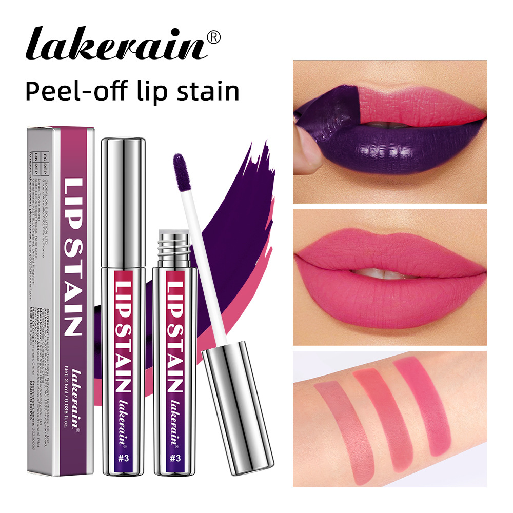 Lakerain Silver Tube Tear and Draw Lipstick no es fácil de manchar y no es fácil de tocar el lápiz mate.