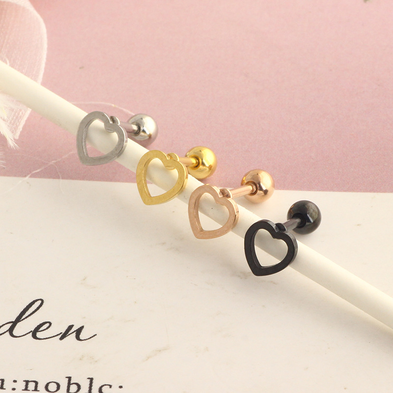 Retro Geometric Stainless Steel Metal Ear Studs 1 Piece