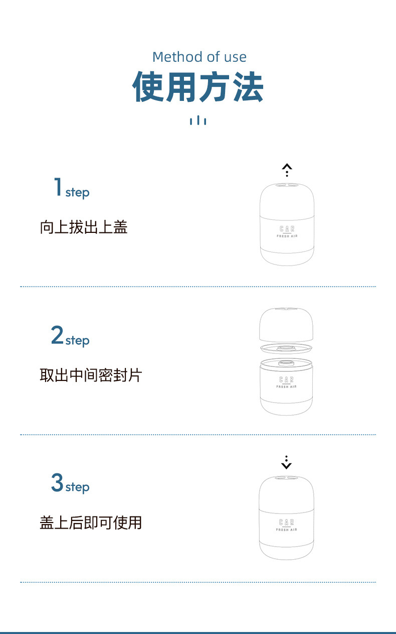 车载香薰香水 固体香膏水膏家居汽车香水摆件 福鹿小哈曼汽车香薰详情13