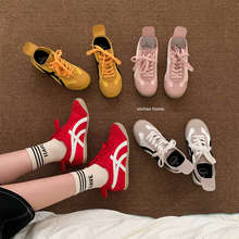 女秋冬运动阿甘鞋休闲户外板鞋小众学生时尚2025新款内增高德训鞋