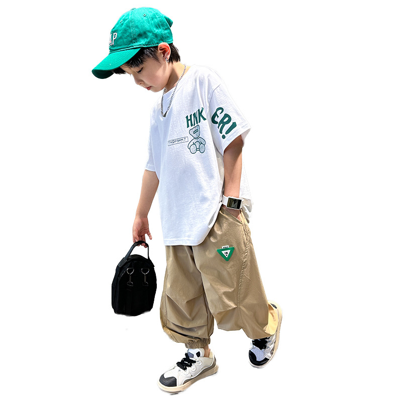 Conjunto de ropa Edición 2024 Nueva ropa de verano de moda para niños Ropa de manga corta atractiva Fresca y cómoda_voghion.com