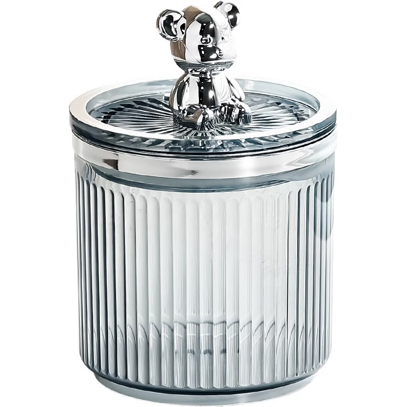 Luz de lujo multifuncional hisopo de algodón cosmético caja de algodón caja de almacenamiento hogar sellado frasco tubo de almacenamiento caja de hilo dental