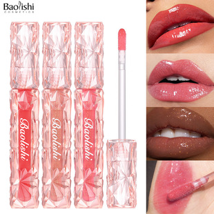 Lip gloss cross-border Amazon explosions wholesale makeup BAOLISHI micro-flash lip gloss non-stick cup waterproof lip glaze