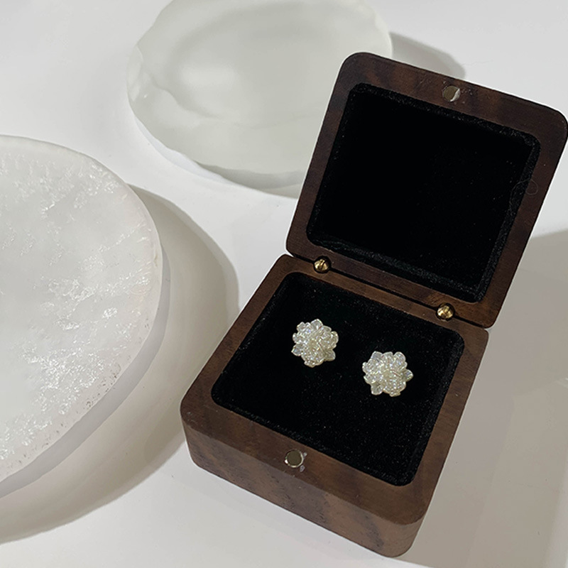 사랑과 낸시 13 라인  바늘 수지 로즈 틈새 디자인 고급 간단한 통근 여성 귀걸이