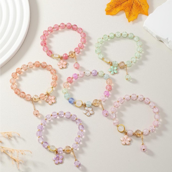 Pulsera de girasol femenino ins brazalete de novia temperamento celebridad de Internet estilo caliente cuentas diseño de nicho sentido de la joyería de dopamina