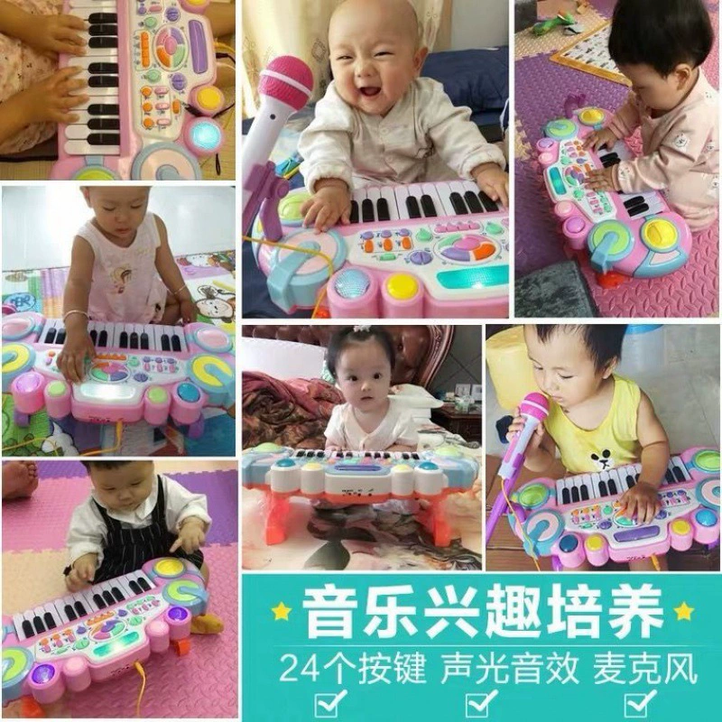 Electric synthesizer, toy for beginners, microphone, piano, 2-3 years, early education
