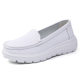 Soft-soled nurse shoes genuine leather summer hollow breathable non-slip non-smelly feet small daisy small white shoes comfortable medical shoes for women
