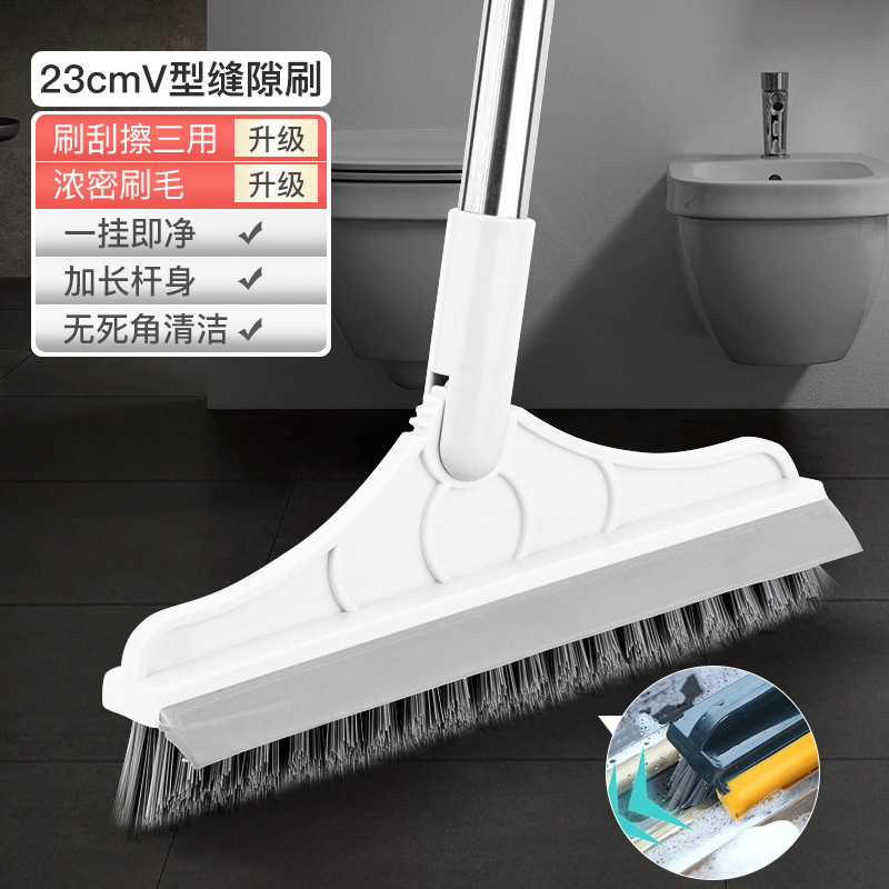 衛生死角清潔ブラシ地縫ブラシ二合一床ブラシトイレ地縫大掃除ブラシ一体|undefined