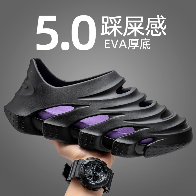 Zapatos con agujeros EVA para hombres verano nuevo estilo sandalias y zapatillas de playa zapatos de vadeo casuales antideslizantes sandalias de jardín transpirables