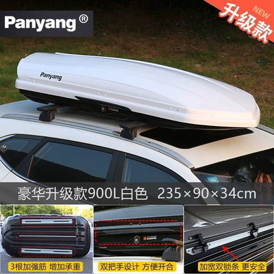 Roof box: CRV, HaoYing, Guandao, BinZhi - no-need-to-drill-holes-luxury-upgrade-model900l-white-double-door-high-speed-crossbar