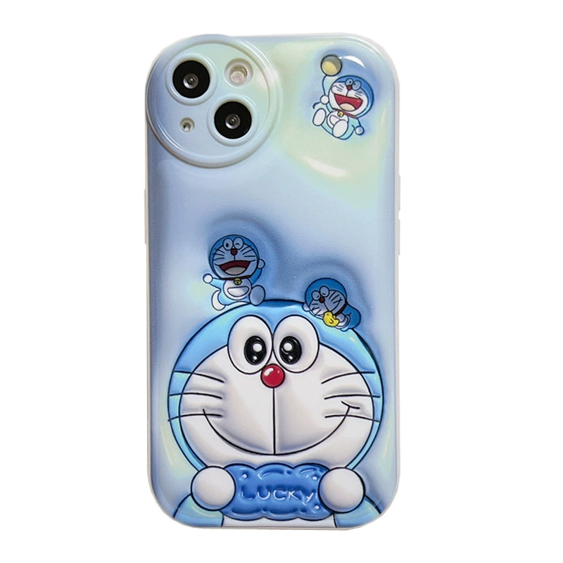 Чехол-картинка iPhone Apple 3D силиконовая Cartoon Bubble Shell — Дораемон, Цветок Динданг Кот для iPhone 12 Pro Max