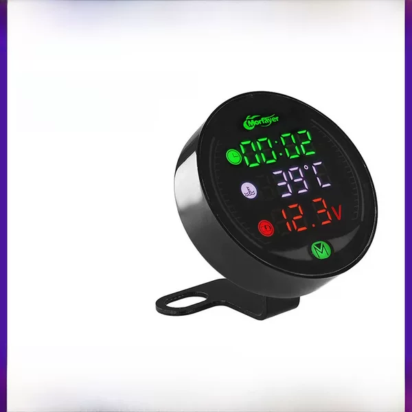 Motorcycle Modified Instrument 9-24Vled Night Vision Computer Thermometer Voltmeter Display Voltage Five-In-One Water Temperature Meter