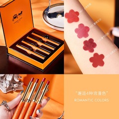 BAXI small tube lipstick set velvet matte waterproof not easy to fade student lipstick set of 4 pieces