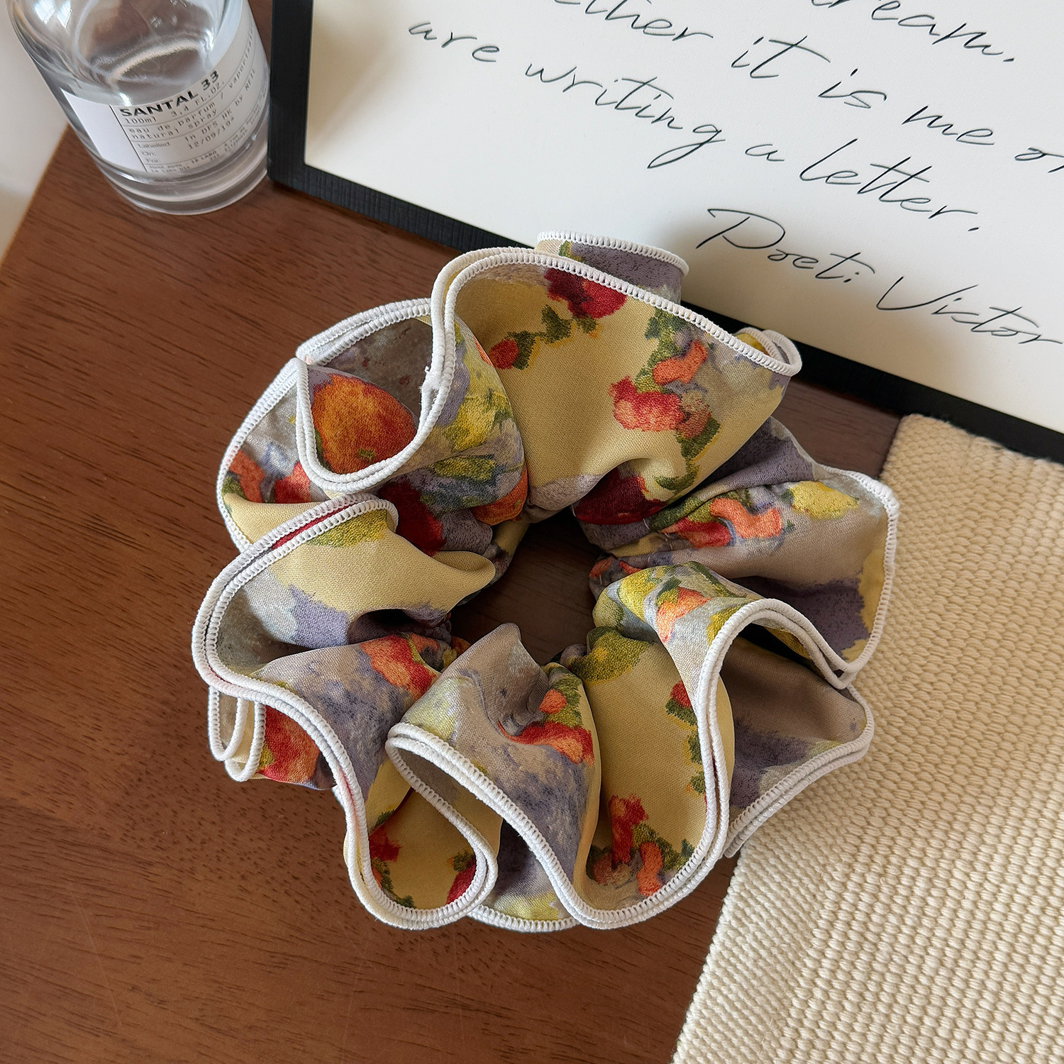 X1-387 유화풍 꽃 머리끈