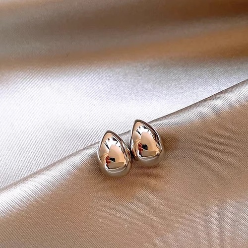 Silver Needle Red Bean Women's Korean Style Fashion Metal Style Personality Cute Earrings Hip-Hop Personality Earrings