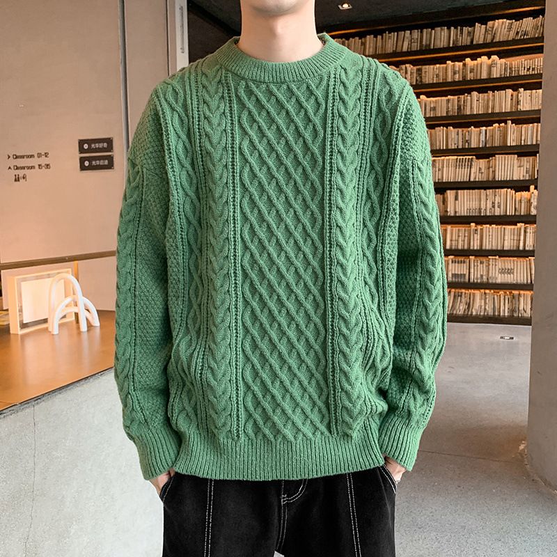 Fashionable woven winter keep warm woolen sweater with a round…