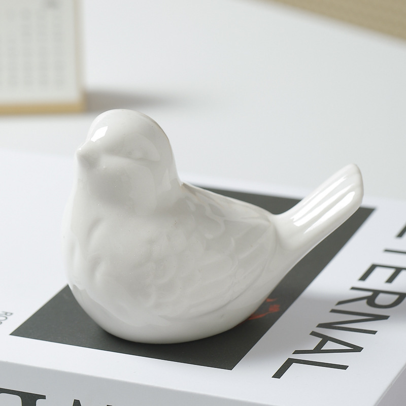 Cute Bird Home Decor Ornaments, Realistic Decorations, Simple European-Style Study Room, Living Room, Tv Cabinet, Household Ceramic Decorations