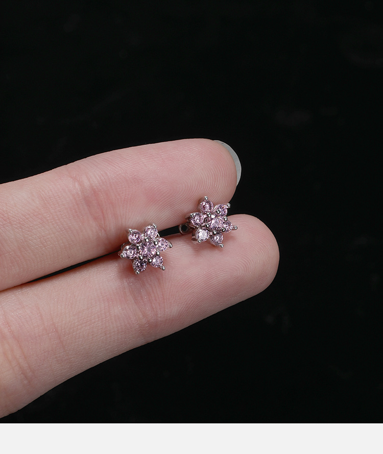 316L Stainless Steel Nail Flower Puncture Jewelry - European American Exaggerated Multi-Diamond Flower Nail Body Jewelry Wholesale detail image 11