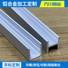 铝合金加工H型铝条型材 铝合金定制U型槽美缝剂样品展示条色卡条