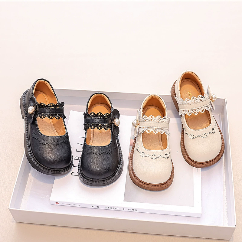 Доставка обуви для девочек Детские туфли принцессы из натуральной кожи 2023 новые детские осенние одиночные туфли с мягкой подошвой для маленьких девочек