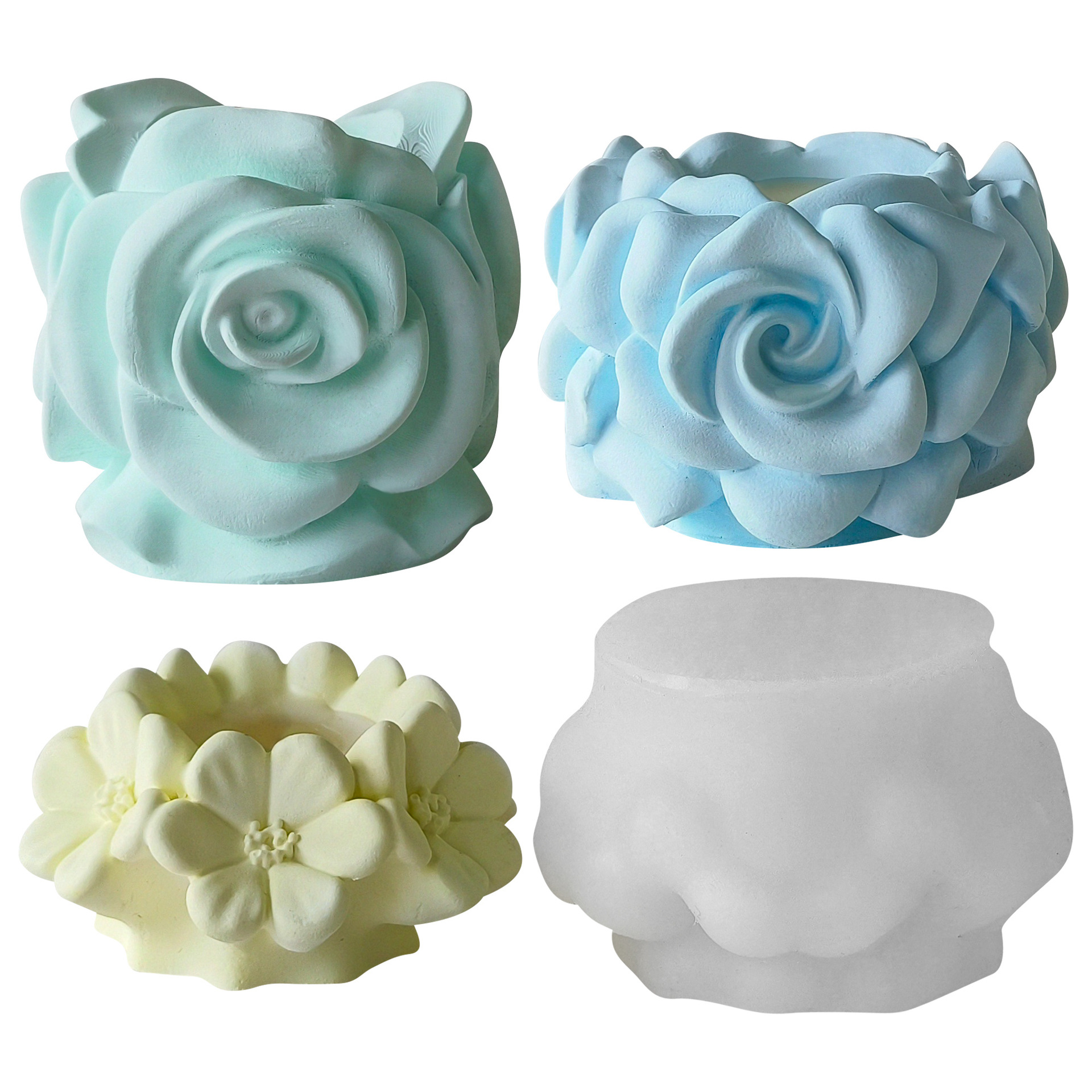 Arquitectura nórdica cúpula decoración fabricación yeso hormigón cemento molde de silicona DIY vela decoración Decoración