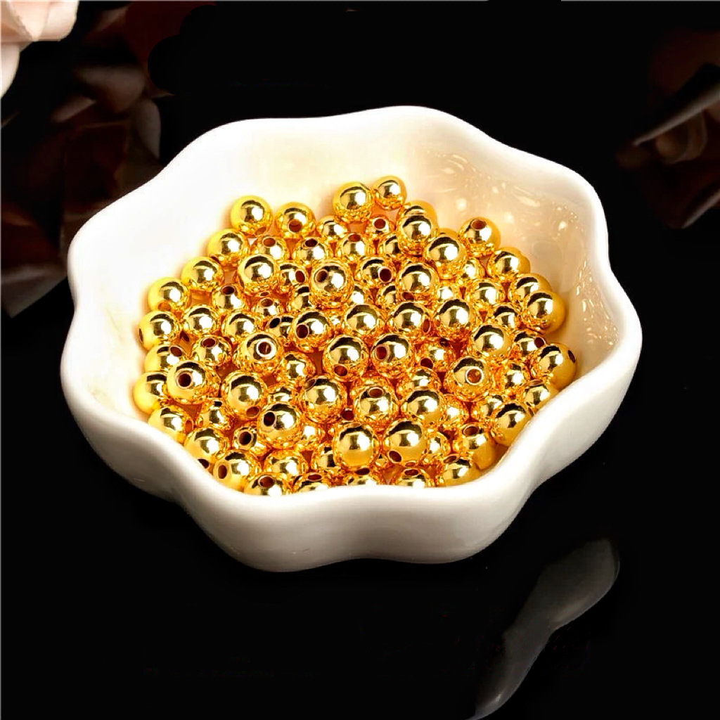 S925 Pure Silver Polished Beads by the Gram, Loose Beads for Bracelets and Necklaces, DIY Semi-Finished Beads, Plain Beads