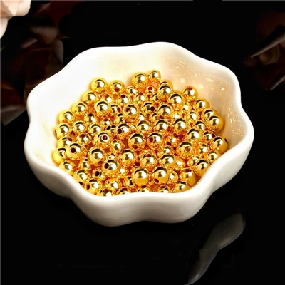 Zərgərlik ara hissələri, Silver Polished Beads by the - 2mm-gold-beads-1-gram-approximately-45-beads-per-gram-guaranteed-authentic