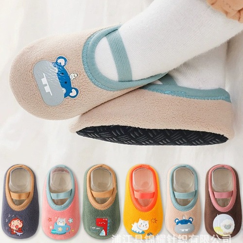 Factory Wholesale Children's Floor Socks for Spring, Autumn, Winter - Padded and Thick Warm Insulation Anti-Slip Learning Socks for Babies - Indoor Non-Slip